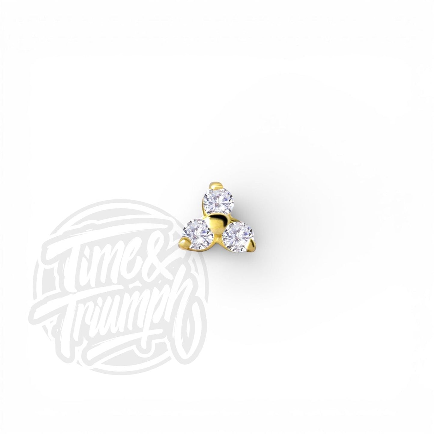 18K Gold Trinity Threaded Attachment - Time & Triumph