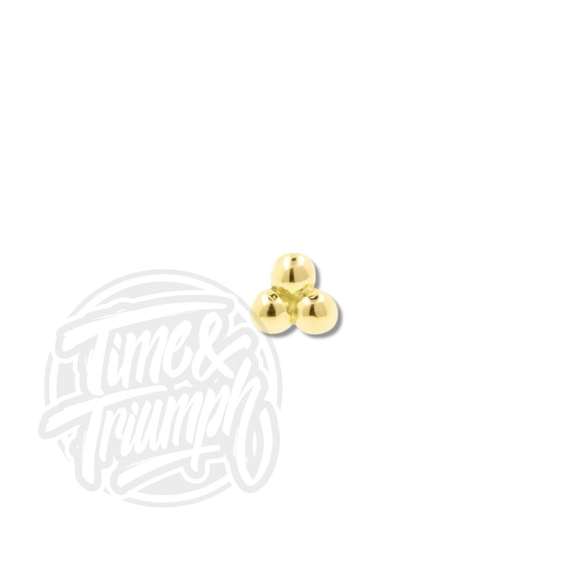 18K Gold Triple Dots Threadless Attachment - Time & Triumph