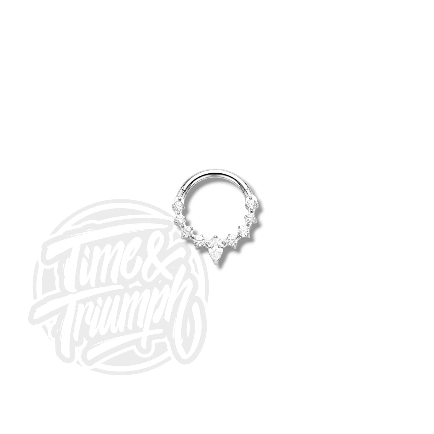 Titanium Clicker Saltar Silver Septum/Daith