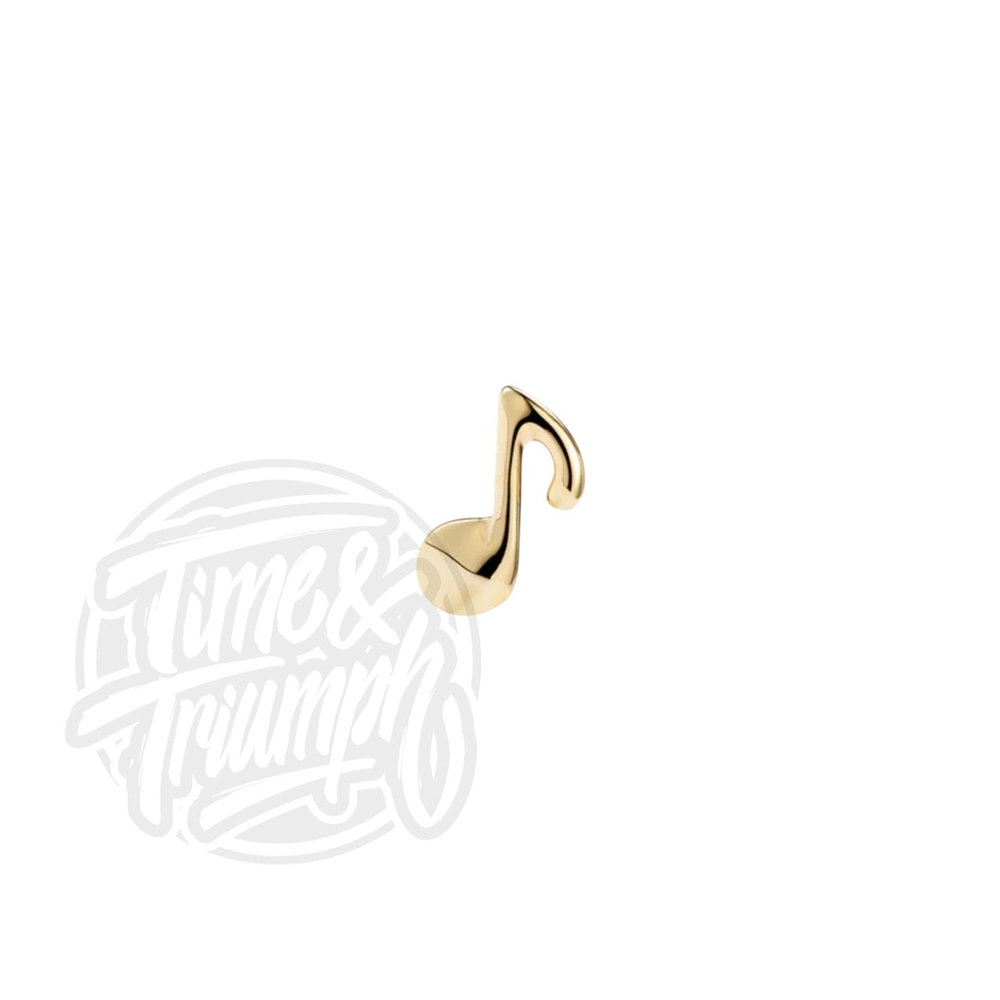 14K Gold Music Note Threadless Attachment - Time & Triumph