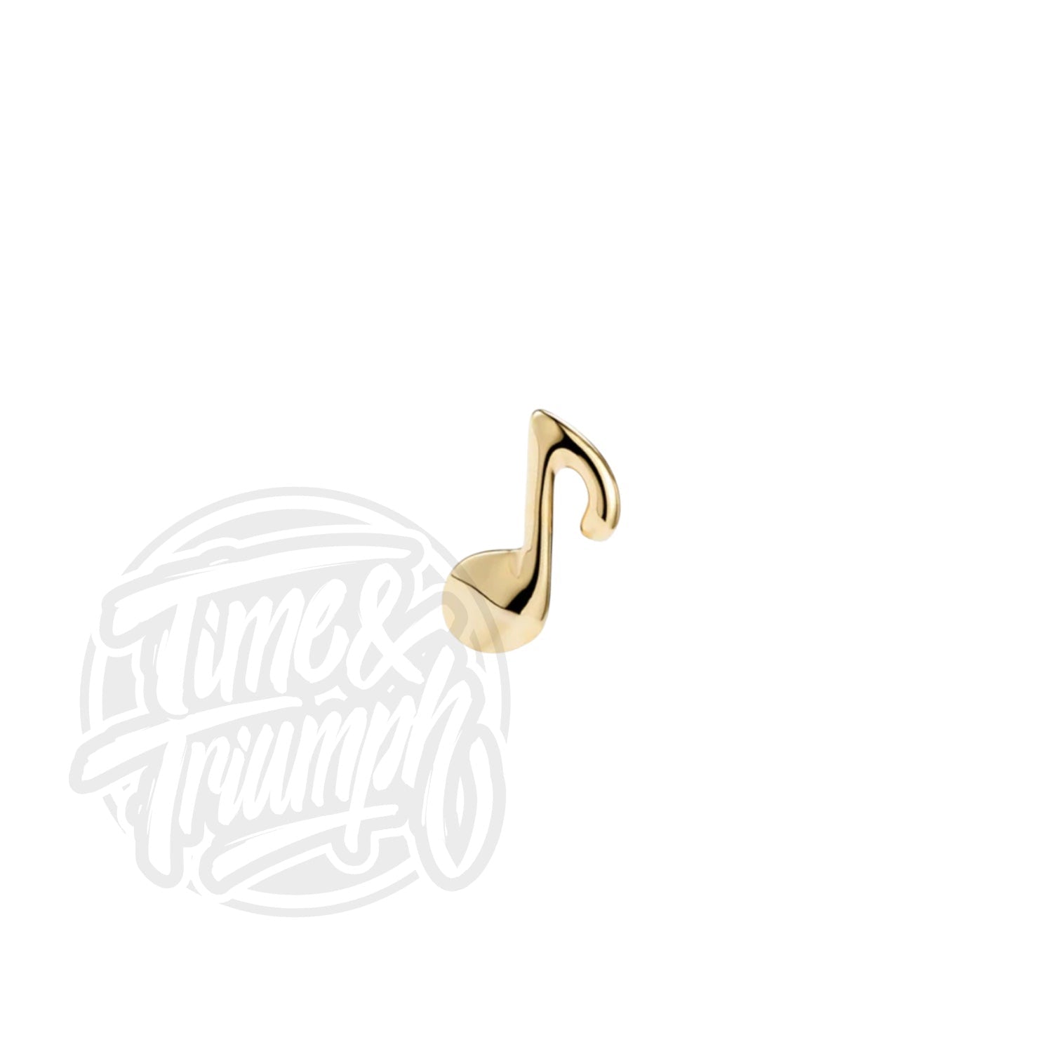 14K Gold Music Note Threadless Attachment - Time & Triumph