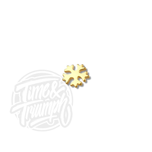 14K Gold Snowflake Threadless Attachment - Time & Triumph