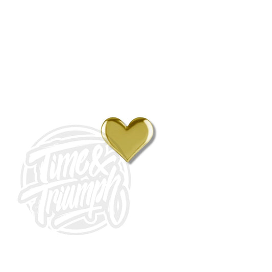 18K Gold Heart Threadless Attachment - Time & Triumph