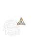 18K Gold Triple Crown Triangle Threaded Attachment - Time & Triumph
