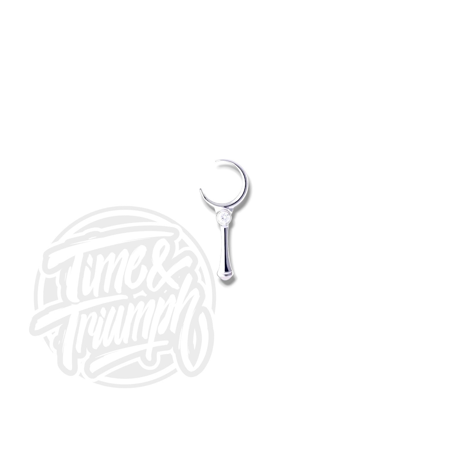 Titanium Silver Moon Scepter          Threaded Attachment