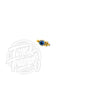 Titanium Gold 4 spheres & Azul Blue   Threaded Attachment