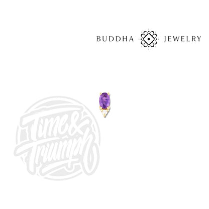 Buddha Jewelry 14K Solid Gold Desden Threadless Attachment — Amethyst - Time & Triumph