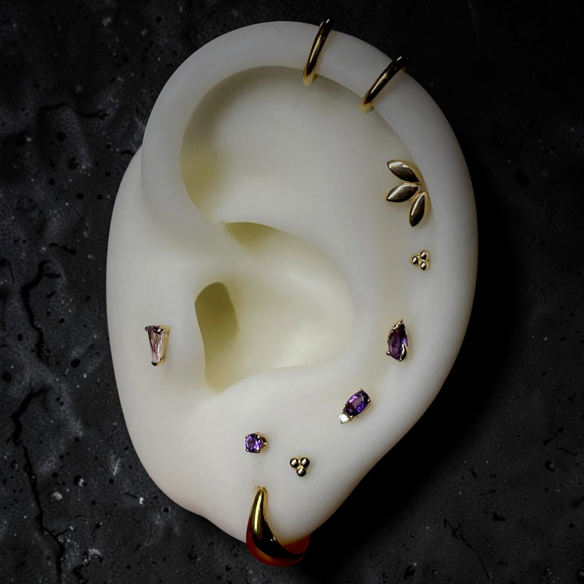 Buddha Jewelry 14K Solid Gold Occasion Threadless Attachment — Amethyst - Time & Triumph