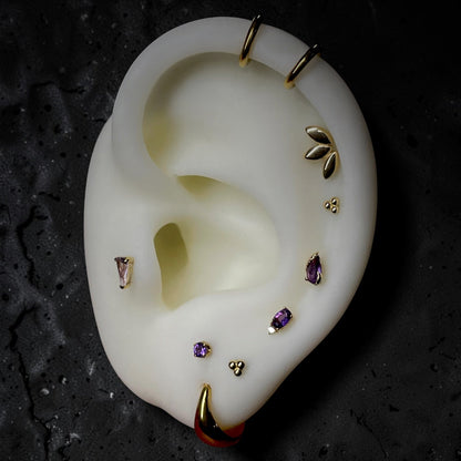 Buddha Jewelry 14K Solid Gold Occasion Threadless Attachment — Amethyst - Time & Triumph