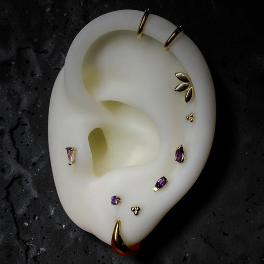 Buddha Jewelry 14K Solid Gold Occasion Threadless Attachment — Amethyst - Time & Triumph