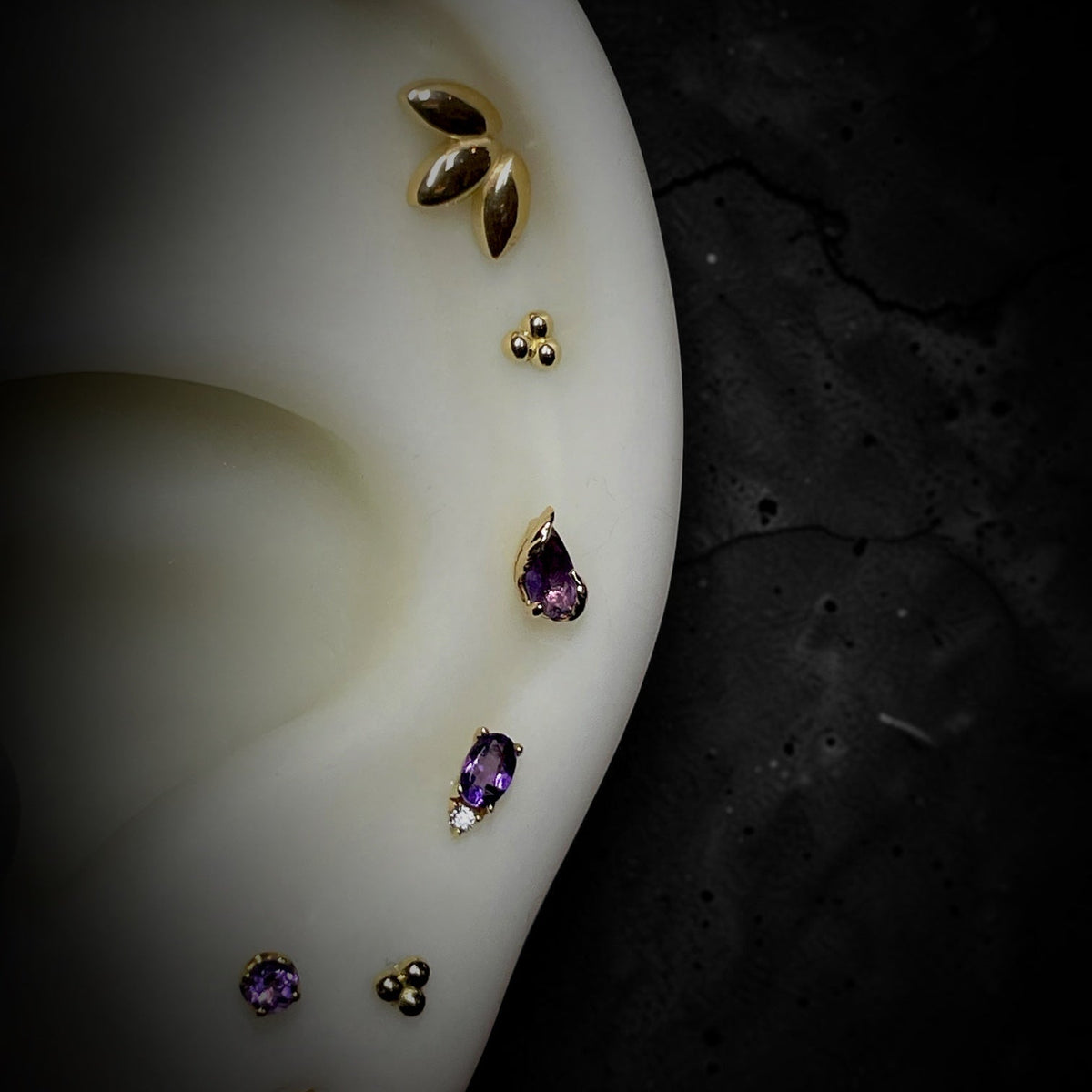 Buddha Jewelry 14K Solid Gold Occasion Threadless Attachment — Amethyst - Time & Triumph