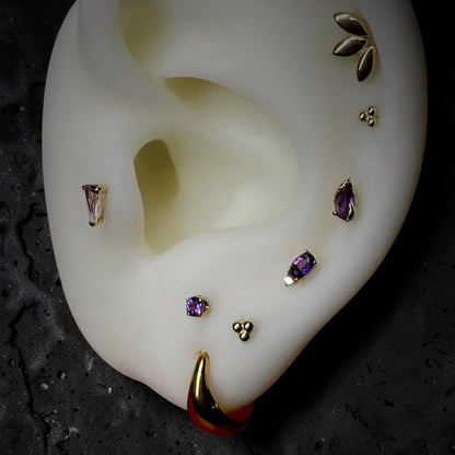 Buddha Jewelry 14K Solid Gold Seek Threadless Attachment — Amethyst - Time & Triumph