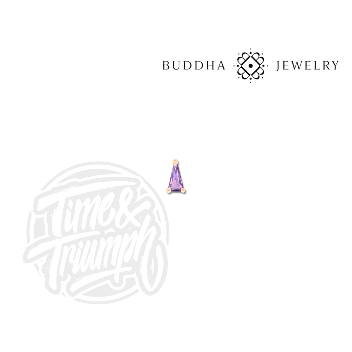 Buddha Jewelry 14K Solid Gold Seek Threadless Attachment — Amethyst - Time & Triumph