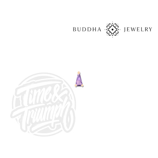 Buddha Jewelry 14K Solid Gold Seek Threadless Attachment — Amethyst - Time & Triumph