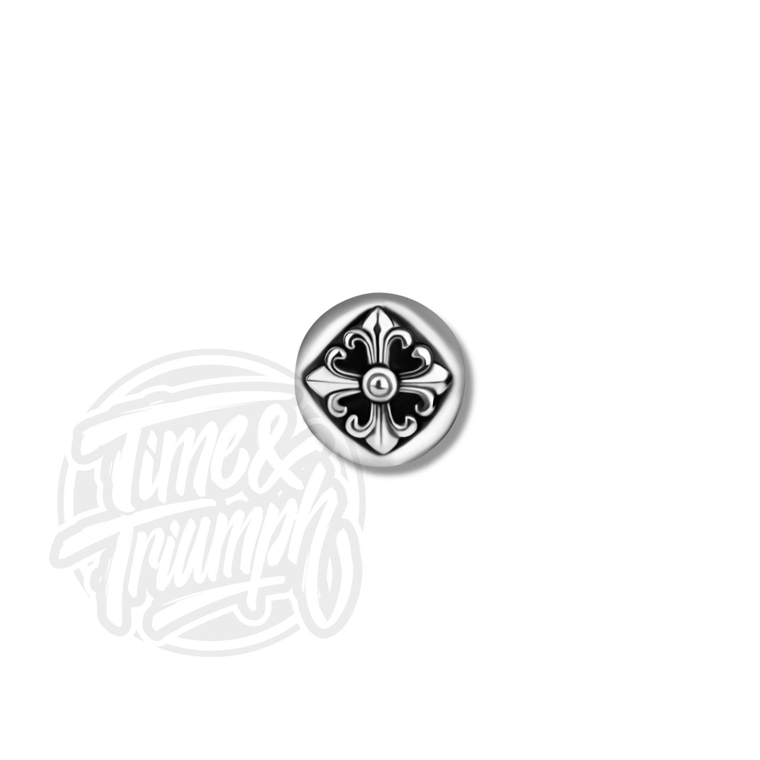 Cobalt Chrome Gothic Cross Threadless Attachment - Time & Triumph