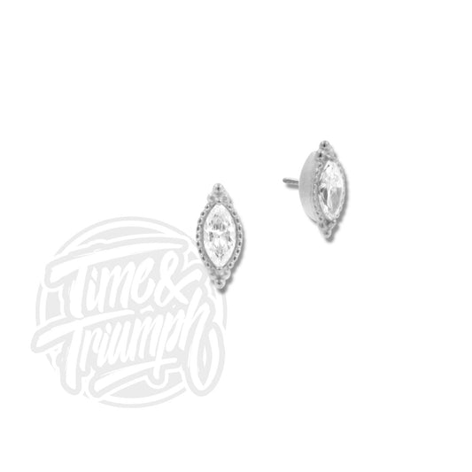Cobalt Chrome Vintage Marquise Threadless Attachment - Time & Triumph