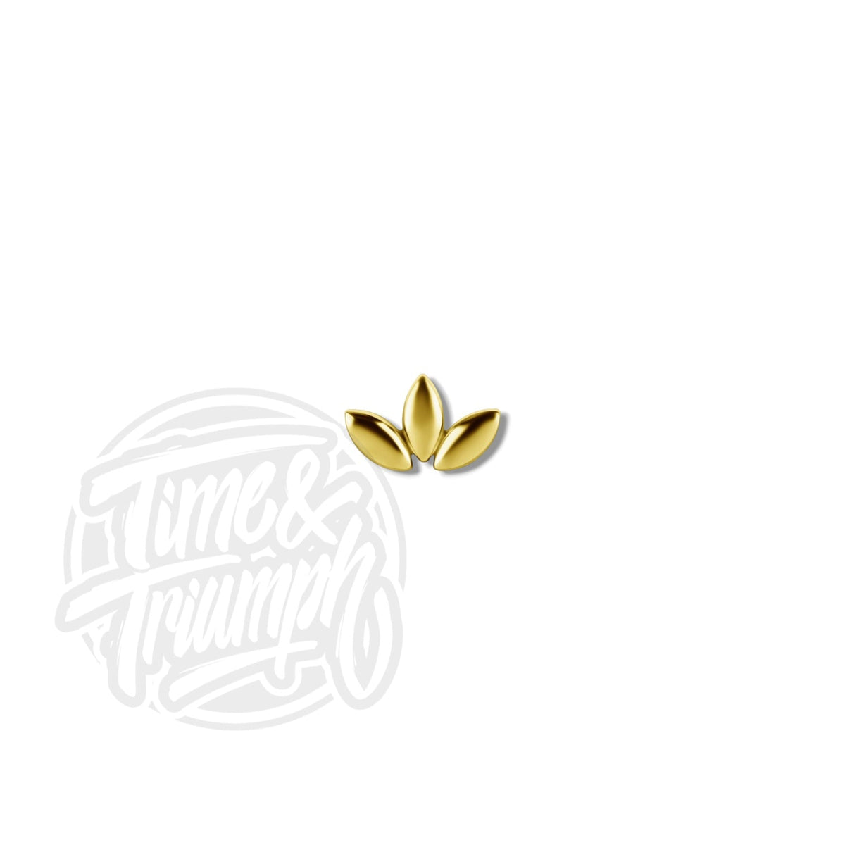 CoCr Gold Tri-Leaf Threadless Attachment - Time & Triumph