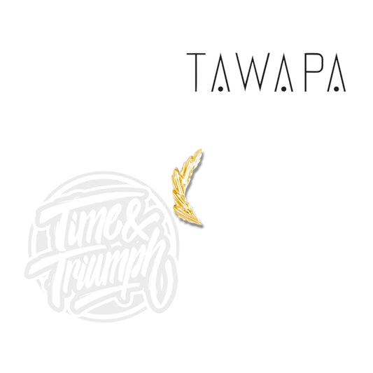 Tawapa Laurel pin Gold Bonded Titanium left Threadless Attachment - Time & Triumph