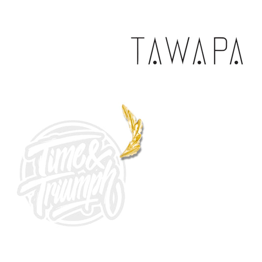 Tawapa Laurel pin Gold Bonded Titanium right Threadless Attachment - Time & Triumph