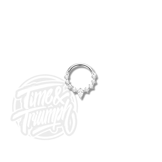 Titanium Clicker Saltar Silver Septum/Daith - Time & Triumph