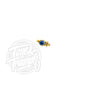 Titanium Gold 4 spheres & Azul Blue Threaded Attachment - Time & Triumph