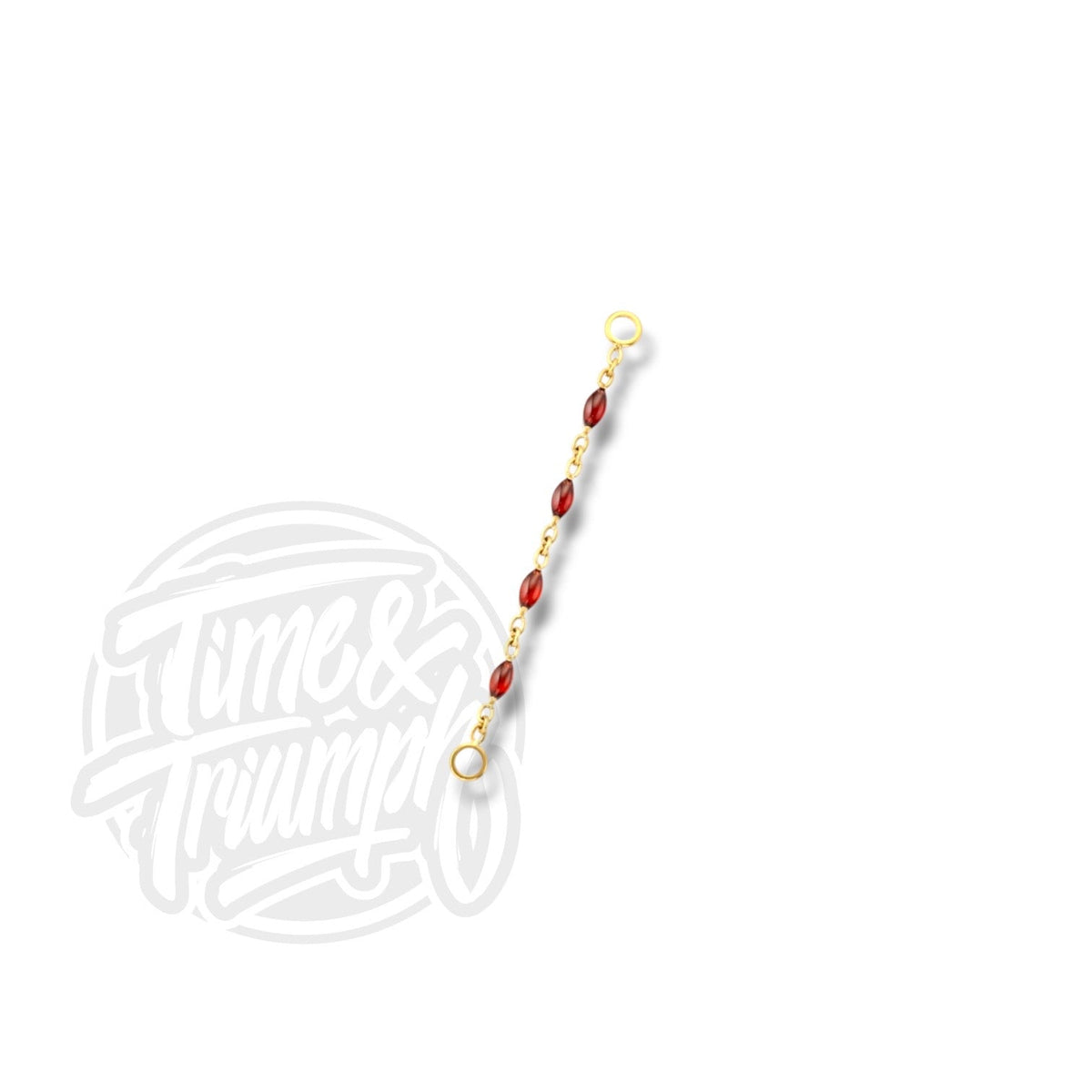 Titanium Gold Chain with Garnet natural stones - Time & Triumph