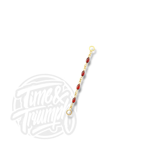 Titanium Gold Chain with Garnet natural stones - Time & Triumph