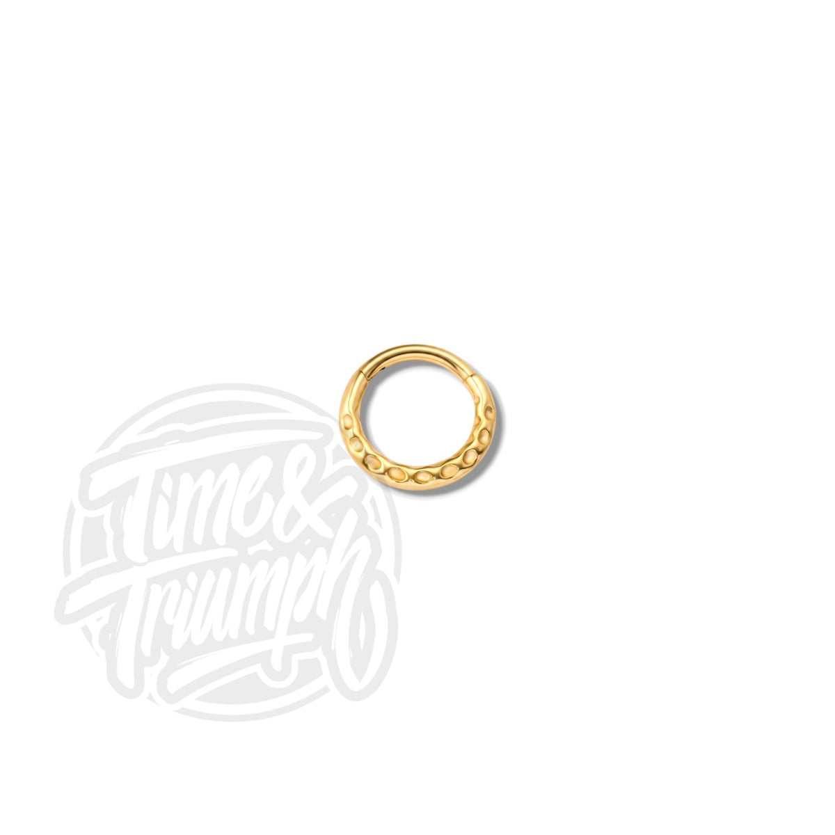 Titanium Gold Clicker textured Septum/Daith - Time & Triumph