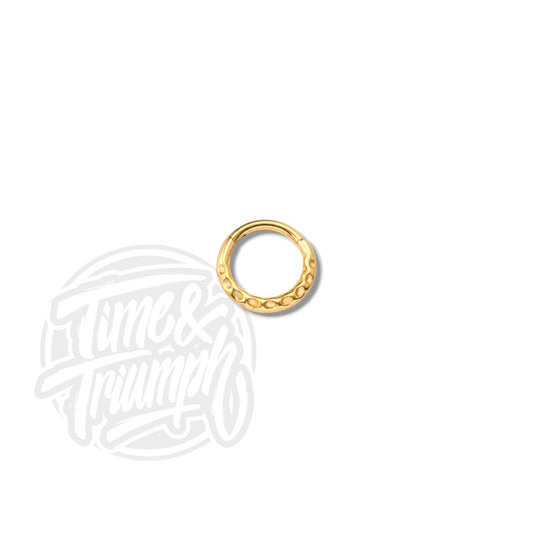 Titanium Gold Clicker textured Septum/Daith - Time & Triumph