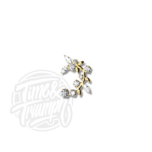 Titanium Gold Leaf Branch Threaded Attachment - Time & Triumph