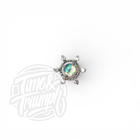 Titanium Synthetic Jelly Opal Sun Threaded Attachment - Time & Triumph