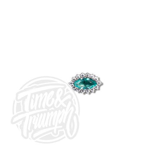 Titanium Teal Marquise Threadless Attachment - Time & Triumph